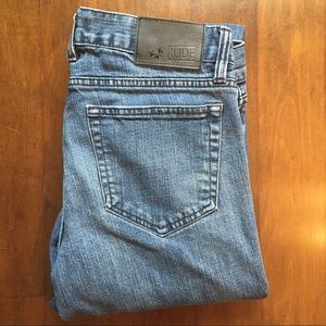 Men’s RUDE blue skinny jeans